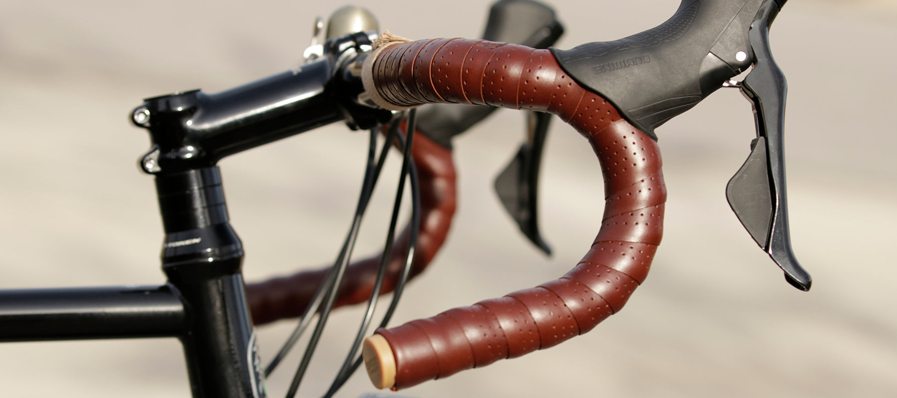 thumbnail image 2 of Mountain Bike Handlebar Grips GORIX Bicycle Bar Tape - PU Leather 2 of 11