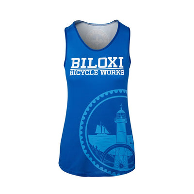 Biloxi Bicycle Works Running Singlet - Women's - XS / Blue / 