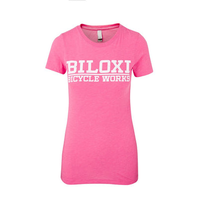 Biloxi Bicycle Works Tri-Blend Tee - Women's - S / Vintage Pink / 