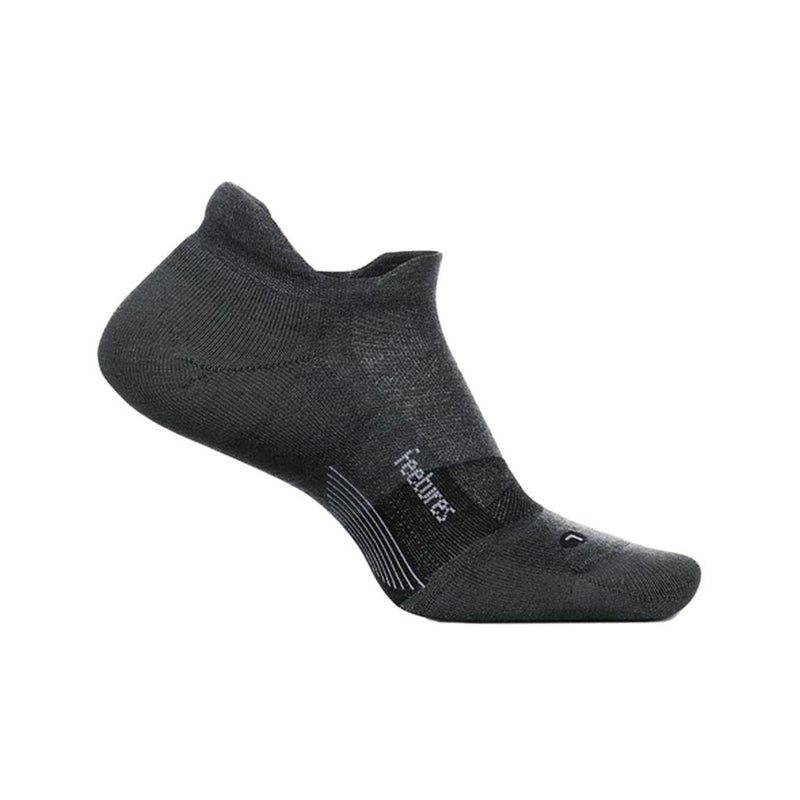 Feetures Merino 10 Cushion No Show Tab - S / Charcoal / 