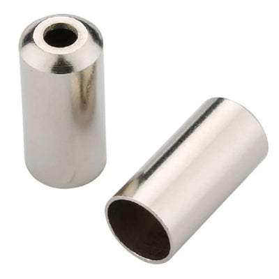 Jagwire 5mm Open Alloy End Cap - Chrome / Single (Loose) / 