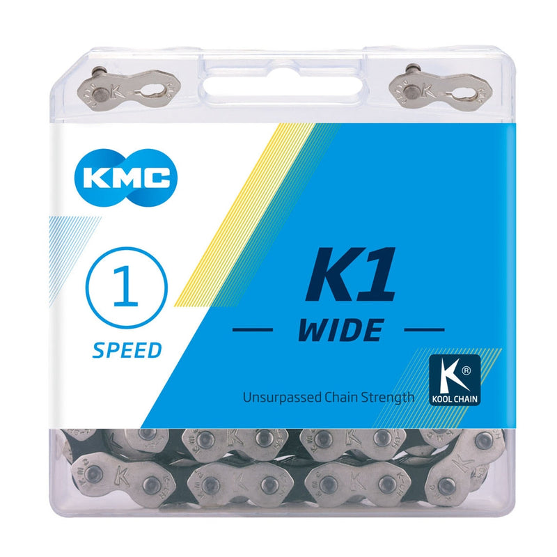 KMC Chain K1 Wide - 112L / Nickel/Black / 