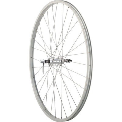 Quality Wheels Single Wall Series Rear Wheel - Freewheel - Rim Brake - 700c - QR-135mm / Silver / 