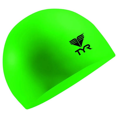 Tyr Wrinkle-Free Silicone Junior Swim Cap - Green / / 