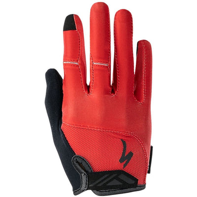 Specialized Body Geometry Dual Gel Long Finger Gloves - Women's - S / Red / 